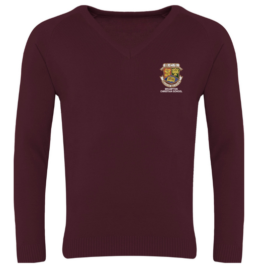 BCS Burgundy V-Neck Sweater (24)