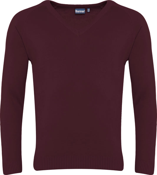 Burgundy V-Neck Sweater (24)