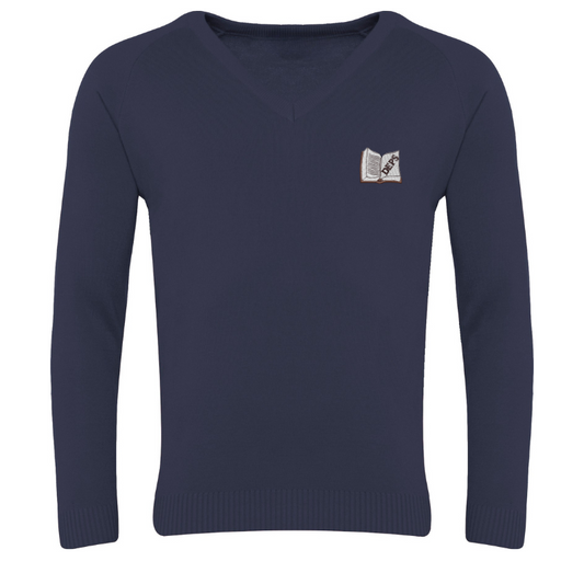 Pull DEP bleu marine à col en V (26)