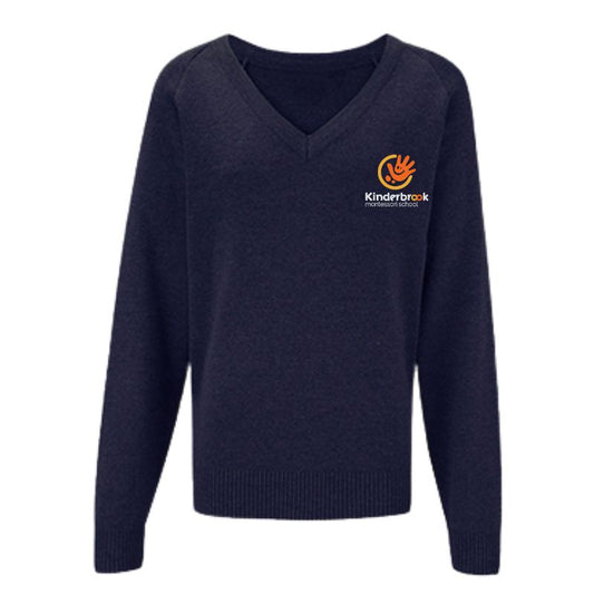 Pull col V bleu marine KMS (24)