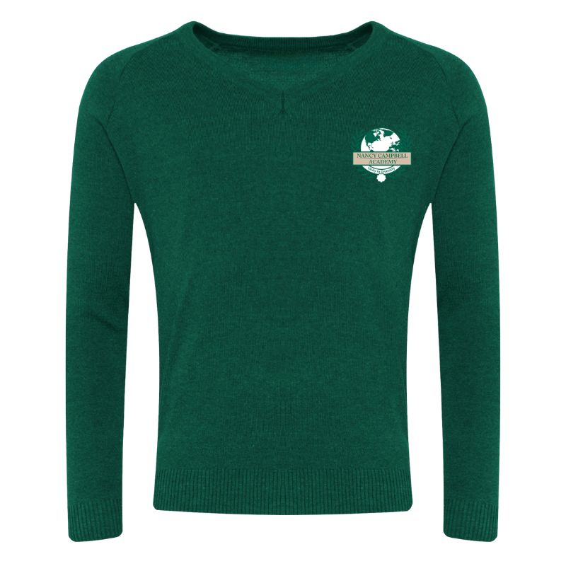 NCA Green V-Neck Sweater (34)