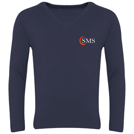 Pull col V bleu marine SMS (24)