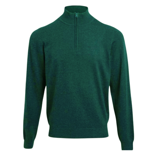 Pull vert à fermeture éclair 1/4 (24)
