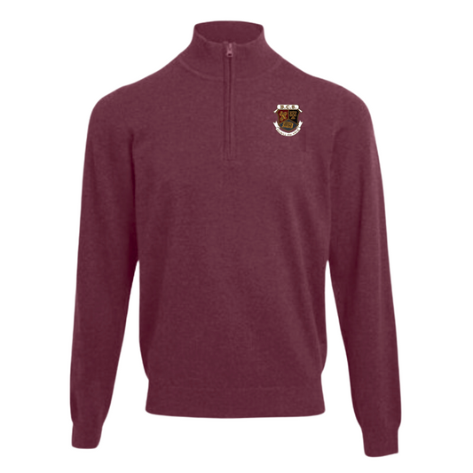BCS Burgundy 1/4 Zip Sweater (38)