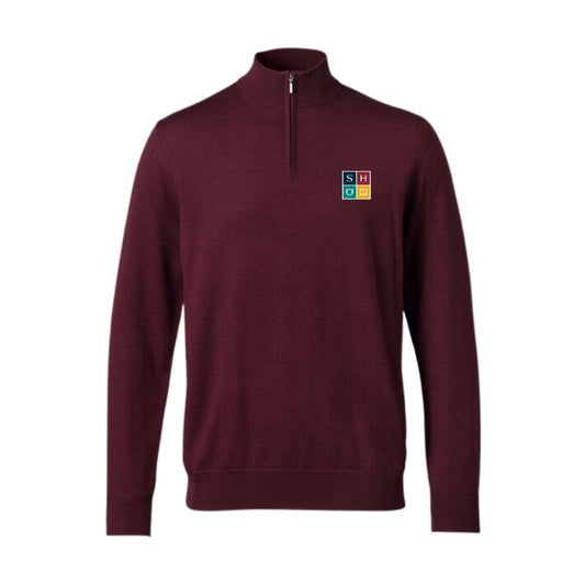 SHV Burgundy 1/4 Zip Sweater (32)