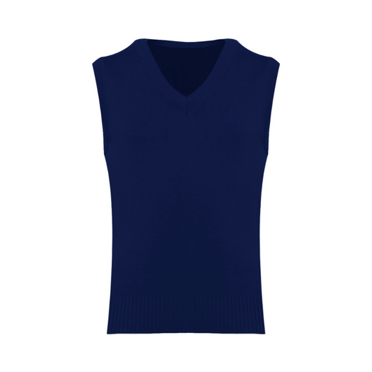 Gilet bleu marine à col en V (24)