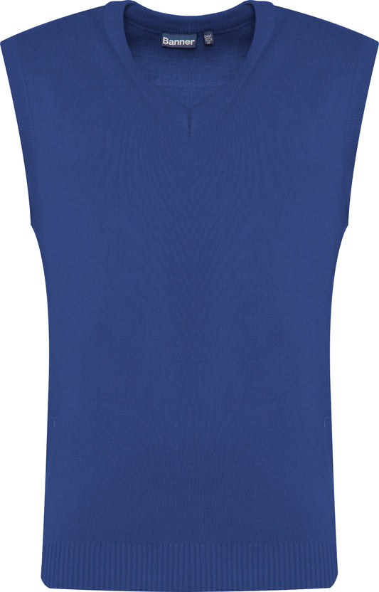 Gilet bleu royal à col en V (24)