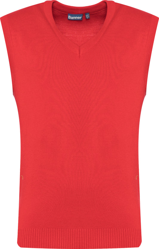 Gilet rouge à col en V (24)