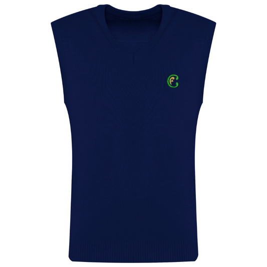 Gilet CM0 bleu marine à col en V (24)