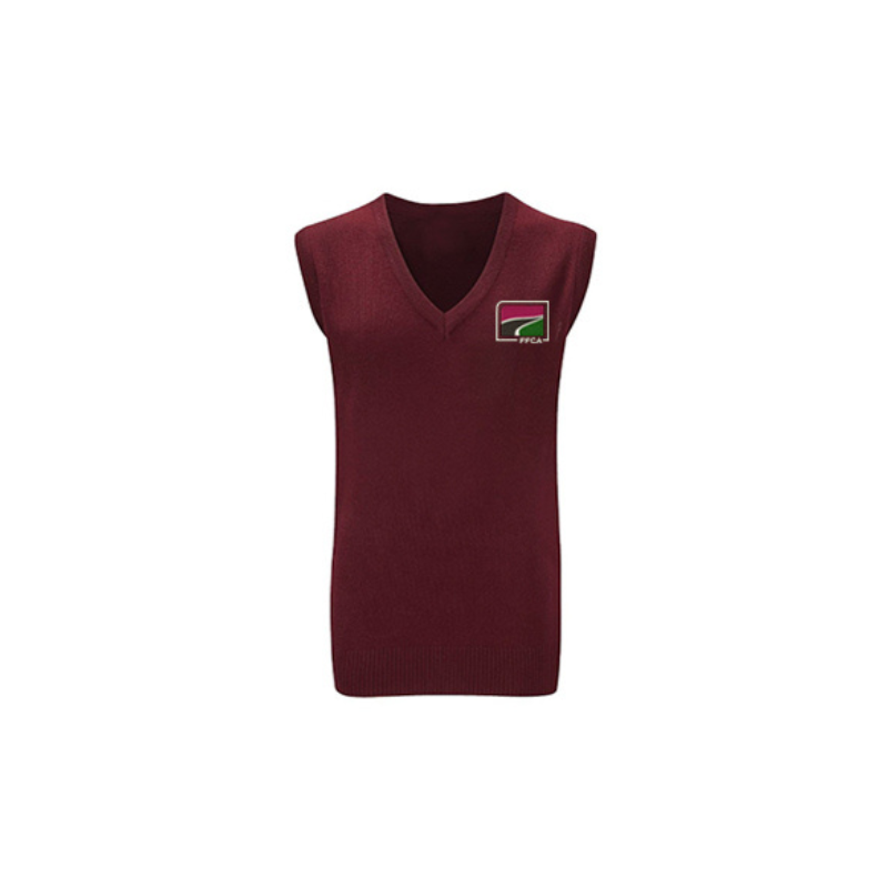 Gilet FCA col V bordeaux (26)