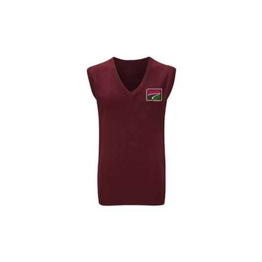FCA V-Neck Vest Burgundy (34)