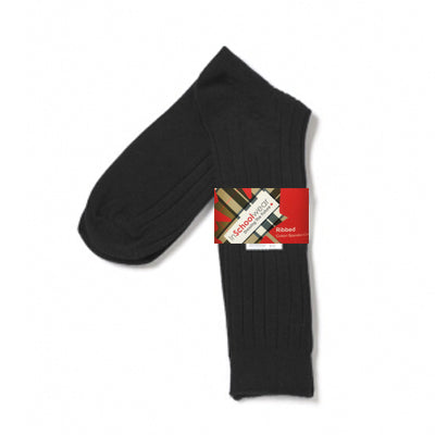 Black Ribbed Socks (7-8.5)