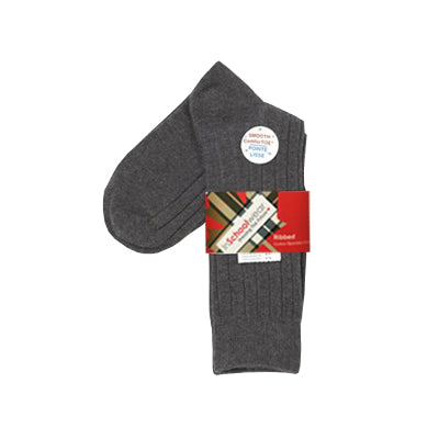 Grey Ribbed Socks (9-11)