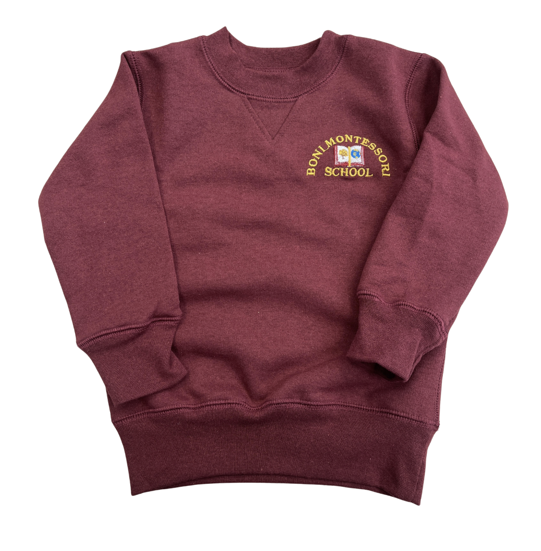 BMS Burgundy Raglan Crewneck Sweatshirt (2)